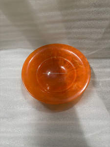 Prix réduits Bols de service en résine de couleur ambre hautement polis faits à la main nouveau design en forme et couleur de taille personnalisée - Product Image 4