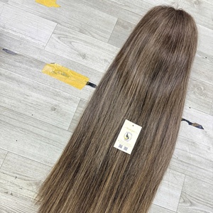 Wholesale Best Price Natural Straight Raw Vietnamese Hair Highlight Human Hair HD Transparent <b>Lace</b> Front Wig for Black Woman - Product Image 6