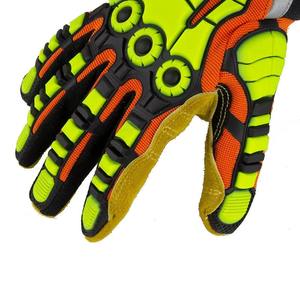 Heavy Duty Split Leather Wildland Firefighting Gauntlet Structural <b>Fire</b> Fighting Gloves Kevlar Lined Anti Cut Impact Gloves - Product Image 6