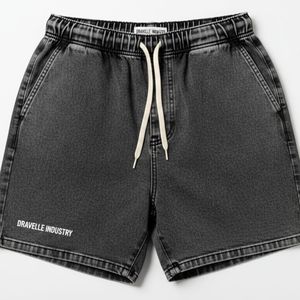 Shorts en jean délavé sur mesure pour hommes, décontractés, été, pur coton, respirants, écologiques, service OEM - Product Image 5