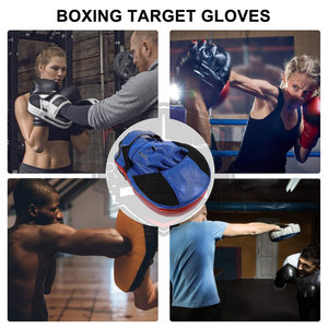 En gros, Mitaines d'entraînement de boxe légères et incurvées, Pads de frappe et de cible, Pads de frappe au pied en cuir PU lacés, avec logo personnalisé - Product Image 6