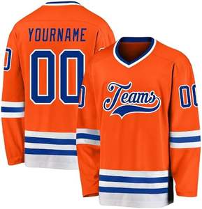 Jersey de Hockey sobre Hielo de Poliéster de Primera Calidad con Logotipo Personalizado, Transpirable, de Secado Rápido, Mangas Largas, Tallas Personalizadas, Venta en Línea - Product Image 5