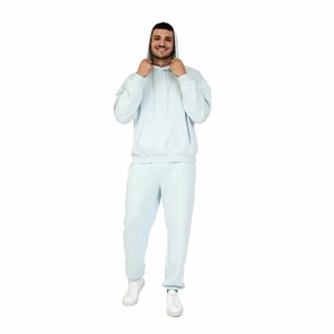 Unisex Winter Plus Size Acid Wash Tracksuit Vintage Oversized Seamless Hoodie Sweatpants Jogger <b>Set</b> Custom XXL Size Streetwear - Product Image 3