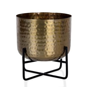 Metal Hammered Planter Flower <b>Pots</b> for Indoor Outdoor Plants Decorative Garden Planter Modern Home Decor - Product Image 1