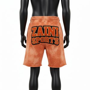 Felpa de algodón cepillado de 300 GSM, lavado ácido, color naranja óxido, lavado vintage, logotipo personalizado impreso. - Product Image 2