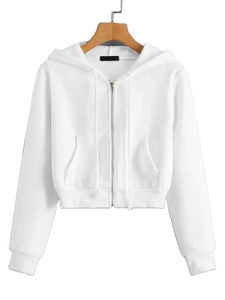Conjunto de Sudadera Corta con Capucha para Mujer, para Entrenamiento de Verano, 100% Algodón Ecológico, Resistente, Unisex - Product Image 4