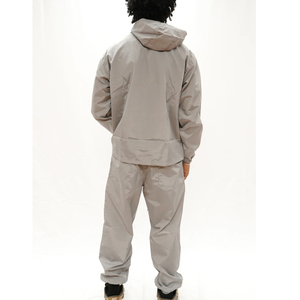 Coupe-vent décontracté imprimé à capuche en nylon coupe-vent unisexe, survêtement oversize léger à séchage rapide avec pantalon évasé 2 - Product Image 3