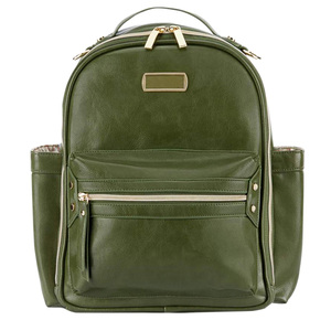 Stylish Leather Diaper <b>Backpack</b> Waterproof Baby Care <b>Backpack</b> <b>Large</b> Capacity Maternity Travel Bag with Organized Storage Compart - Product Image 6