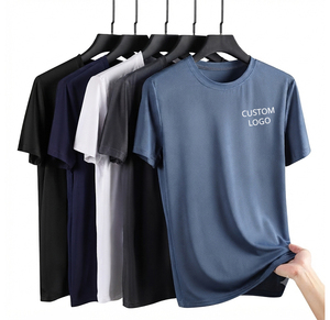T-shirts de sport en gros pour hommes, personnalisables par impression et sublimation, unis, Dry Fit, vierges, en Polyester Spandex, pour la gym - Product Image 1