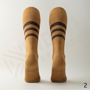 <b>Knee</b> <b>High</b> <b>Socks</b> Striped Brown Cotton Breathable Casual Autumn Adult Regular Knitted <b>Socks</b> - Product Image 2