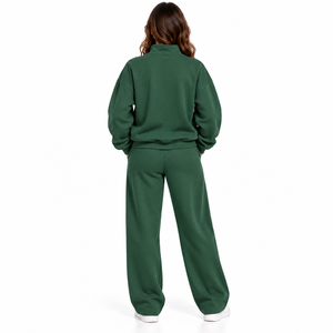 Conjunto Deportivo de Dos Piezas de Alta Calidad, Traje Deportivo Personalizado para Gimnasio, Chaqueta Corta con Cierre y Pantalones Deportivos para Mujer - Product Image 2