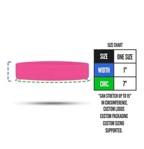 Bandeau de sport tricoté rose antidérapant de 4,5 cm de large pour biceps, ajustement universel, couleur unie, pour l'exercice et le fitness - Product Image 5