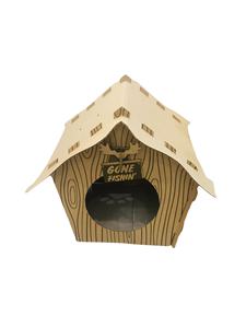 Maison pour chat en carton ondulé portable OEM, durable, en carton PET, griffoir pour chat en forme de boîte carrée pour le divertissement des chats - Product Image 5