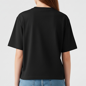 Camiseta Corta de Color Sólido Personalizada, de Manga Corta, para Mujer, Estilo Casual, Hip Hop, Transpirable, 100% Algodón, para Verano - Product Image 6