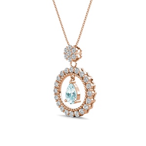 Collar con colgante de flor de plata de ley 2023 para mujer, joyería con piedras preciosas naturales, novedad de 925 - Product Image 2