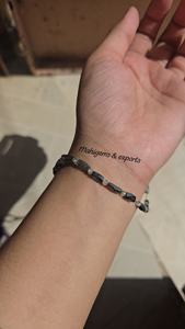 Cuentas redondas y tubulares blancas de 3 mm, 8 pulgadas, hechas a mano para pulseras de cuentas. - Product Image 4