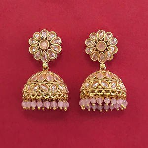 Handmade Jewellery In India Antique Jhumki with Gold Plating 233103 - Product Image 6