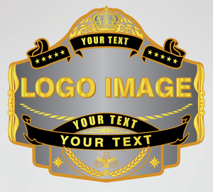Ceinture de championnat de lutte en cuir noir avec plaque dorée – Équipement sportif - Product Image 1