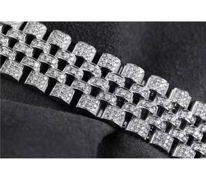 Reloj Iced Quartz con Esfera de Moissanita de Alta Calidad, Calendario Analógico, Resistente al Agua 10 Bar, Brazalete de Acero Inoxidable, Joyería de Lujo para Fiestas - Product Image 3