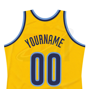 Camiseta de Baloncesto Personalizada Amarilla Sublimada, Unisex, de Malla Transpirable, 100% Poliéster, con Impresión de Nombre y Número del Equipo - Product Image 5