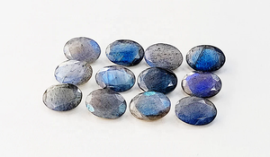 Piedra de labradorita natural de calidad AAA, labradorita facetada de forma ovalada de 14*10 mm, gema de labradorita para la fabricación de joyas. - Product Image 4