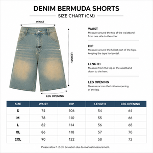 Shorts en jean taille haute amples et larges pour femme, style vintage délavé, coupe Bermuda baggy, streetwear Y2K, décontracté, été 2026 - Product Image 6