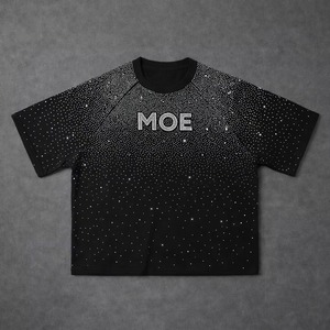 เสื้อยืดทรงบ็อกซี่ครอป ผ้าคอตตอนถักน้ำหนัก 300 กรัม 100% ทรงหลวมไหล่ตก พิมพ์ลายกราฟิกสำหรับผู้ชาย - Product Image 4