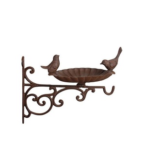 Bain d'oiseaux décoratif en métal de luxe, best-seller, avec mangeoire intégrée, design résistant aux intempéries et à la rouille, pour la maison et le jardin - Product Image 3