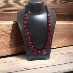 Collier Chic Géométrique en Résine Perlée, Artisanat Javed, Style Vintage, Bijoux de Fête Tendance, Perles d'Imitation Faites à la Main, Brillant - Product Image 2
