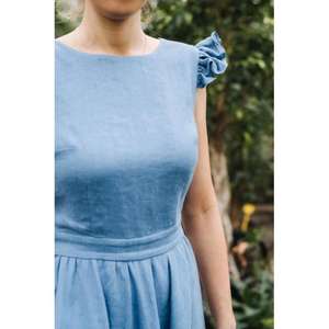 ชุดเดรสยาวแบบไร้สายรัดไหล่ งานแฮนด์เมด สวยงาม โดดเด่น เป็นมิตรกับสิ่งแวดล้อม ผสมผสานสไตล์ธรรมชาติ ให้ความสบาย สง่างาม ระดับมาสเตอร์คลาส - Product Image 4