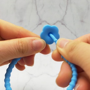 Silicone Flower <b>Cable</b> <b>Ties</b>-Soft Flexible Adjustable Reusable Durable Cute Adorable for Everyday Use - Product Image 3