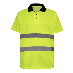 High Quality Reflective <b>Half</b> <b>Sleeves</b> Polo <b>Shirt</b> for Men's Construction Workers OEM Custom Logo Safety <b>T</b>-<b>Shirts</b> - Product Image 1