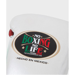 ถุงมือชกมวยแบบผูกเชือก No Boxing No Life สีเขียว ขาว แดง หนังแท้ ผลิตในเม็กซิโก อุปกรณ์ชกมวยสำหรับผู้ใหญ่ - Product Image 4