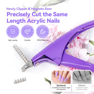 Cortadores de Uñas Acrílicas con Imanes Pequeños, Cuchillas en Forma de U Afiladas, Cortadores de Uñas Artificiales con 15 Imanes - Product Image 5