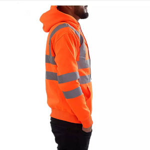 Sudadera con Capucha Reflectante de Alta Visibilidad para Hombre, ANSI Clase 1, Impermeable, con Logotipo Personalizado, Servicio OEM - Product Image 3