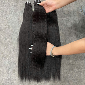 Artículos Populares: Cabello Humano Vietnamita 100% Natural, Color Negro, Trama Rizada Lisa, Puntas Gruesas, Sin Enredos, Sin Caída, Precio al por Mayor - Product Image 5