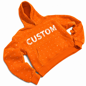 Sweat-shirt à capuche pour homme avec motif en strass, style streetwear oversize, en coton, tendance - Product Image 1