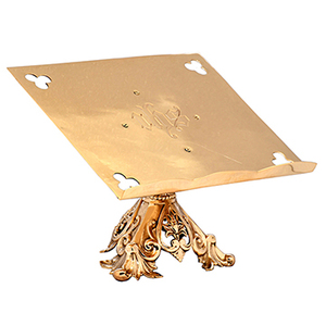 แท่นวางคัมภีร์ทองเหลืองสลักอักษร JHS |   ที่วางหนังสือบนแท่นบูชาในโบสถ์ – DOUBLE VEE EXPORTS - Product Image 1