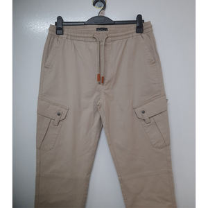 Pantalones Cargo Clásicos para Hombre, Elásticos, de Sarga, Corte Ajustado, con Cintura Elástica, Tela Resistente, Ideales para Actividades al Aire Libre - Product Image 2