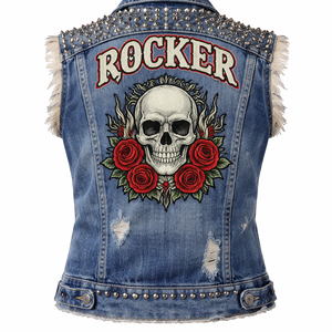 Chaleco Vaquero con Tachuelas Personalizado al por Mayor para Mujer - Pedidos al por Mayor de Calidad Premium, Suministro de Fabricante OEM - Product Image 2