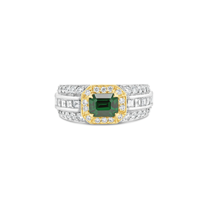 Piedra Preciosa de Granate Tsavorite de Alta Calidad, Corte Esmeralda, 1.24ct, Oro Sólido de 14K/18K, Diamante Natural, Joyería de Regalo de Boda para Mujer - Product Image 3
