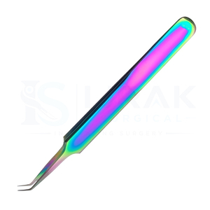 Pinzas de Precisión para Extensión de Pestañas Ijrak Surgical Professional Rainbow de Acero Inoxidable |   Pinzas de Punta Fina Lisas/Serradas - Product Image 5