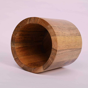 Porte-stylos de bureau en bois avec horloge pour la maison, le bureau ou le salon – Rangement pratique pour crayons - Product Image 1
