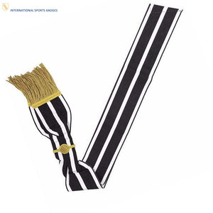 Écharpes de cérémonie maçonniques brodées sur mesure de haute qualité, écologiques, avec des broderies fines pour les fonctions de loge - Product Image 1