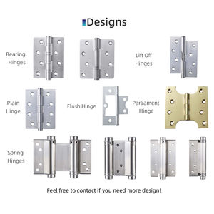 Bisagra de acero inoxidable con rodamiento de cabeza soldada, engrosada de 5 mm, cierre suave, ángulo de apertura de 180°, para puerta plana de armario de ropa - Product Image 5
