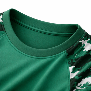 Custom Long Sleeve Gym <b>Tshirt</b> Camouflage Print Raglan Athletic Workout Top Breathable Quick Dry Fitness Mens Sports Training Tee - Product Image 4