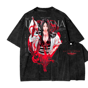 Premium Cotton Oversized T Shirt Japanese Fish Design Streetwear Loose Fit Custom <b>Logo</b> Manufacturer - Product Image 3
