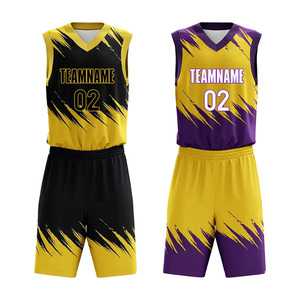 Professional Made Basketball Uniform Factory Manufactured Sports Wear Soft <b>Fabric</b> 100% Polyester Basketball Uniforms Hot Sale - Product Image 3