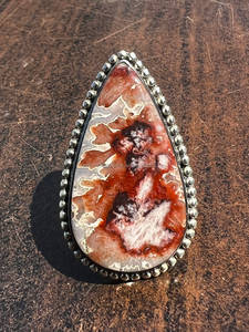 Anillo de Plata de Ley 925, joyería de Calcedonia ovalada, anillo de declaración, anillo de banda, regalo para ella - Product Image 4