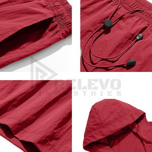 Conjunto Deportivo Unisex Transpirable con Capucha, Chaqueta Cortavientos con Cierre Completo, Pantalones Cortos Cargo con Cordón y Bolsillos, Ropa Urbana de Verano - Product Image 6